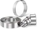 HULISEN Biscuit Cutter Set 11-Pc, Stainless Steel Round Cookie Cutters | Dishwasher Safe, Storage Tin, 11 Nested Sizes, Clean Cutting Edge, Scones Donuts English Muffins
