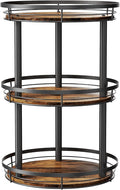 LAMU 12'' Wood Lazy Susan Spice Rack Organizer, 3 Tier Spice Organization for Cabinet, Countertop, Kitchen, Table Top, Pantry, Condiment and Seasoning Rack Organizer