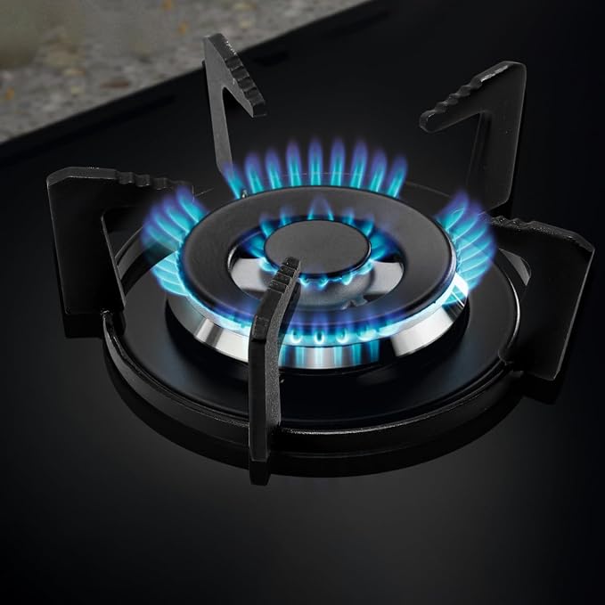 OSALADI Wok Stand Wok Cast Iron Gas Stove Rack with Five Foot Non-slip and time saving for Home Kitchen Gas Stove Cooktop Accessories (Black)