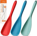 3 PACK Silicone Cooking Spatula & Spoon for Nonstick Cookware, BPA-Free | Multifunction Spoonula for Baking, Cooking, Serving, Mixing, Stirring, Scoop, Scrape - One-Piece Formed, Dishwasher Safe