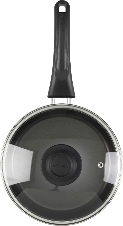 GoodCook Everyday Sauce Pan with Lid, 3 Quart, Black
