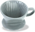 Pour Over Ceramic, Coffee Dripper Ceramic Coffee Maker,Grey | 3 Holes Flat Bottom, Porcelain Slow Filter Cone for Travel, Camping, Office, Home, Coffee Maker Brew
