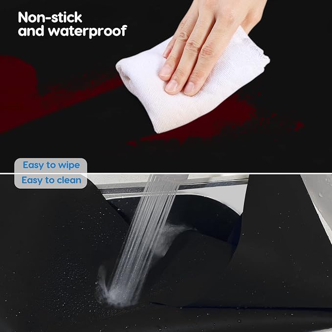 Extra Large Silicone Mat 35.3"x23.5"x0.08", Multipurpose Silicone Mat Thick Heat Resistant Mat Shipped Rolled Up Kitchen Counter Mat Waterproof Nonslip Silicone Mats for Kitchen Counter Black | Extra Large, Heat Resistant, Waterproof, Nonslip, Multipur...
