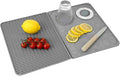 Bar Mat, Bar Accessories, Multifunctional Folding Cocktail Mat with Cutting Board, 18" X 12"(Gray) Drying Mats,Bar Mat for Countertops,Bar Decorations for Home , Outdoor Bar Accessories ,Travel