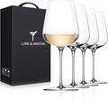 White Wine Glasses Set of 4, 14oz Crystal Hand Blown, Long Stem, Gift | Stemmed Red Wine Glass, Modern, Father's Day, Wedding, Anniversary, Birthday, Daily