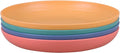 7.8 Inches Unbreakable Wheat Straw Plates - Reusable Plate Dinner Set - Dishwasher & Microwave Safe - Healthy, BPA Free & Eco-Friendly (7.8 Inches/4 Color_H)