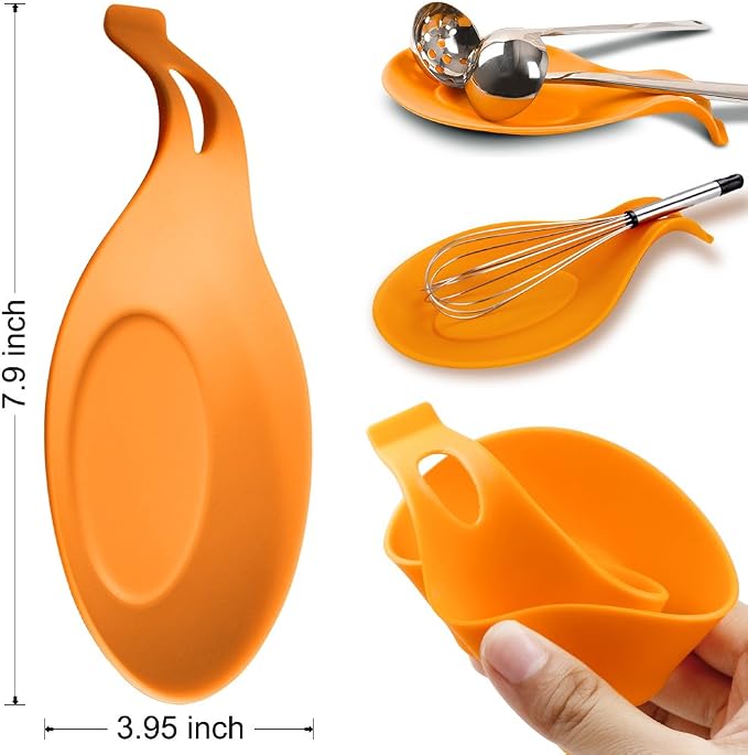 SourceTon 6 Pack Non-Slip Foldable Silicone Trivets in Cute Colors, Silicone Pot Holder, Hot Pad, Pot Holder, Free Bonus Spoon Rest/Balloon Whisk Rest