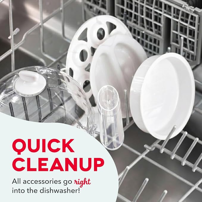 Dash Deluxe Egg Cooker, 12 Hard Boiled Eggs, White | Electric Double Decker Egg Poacher, Steamer & Omelette Maker Machine, Soft or Poached Eggs, Auto Shut-Off, BPA-Free