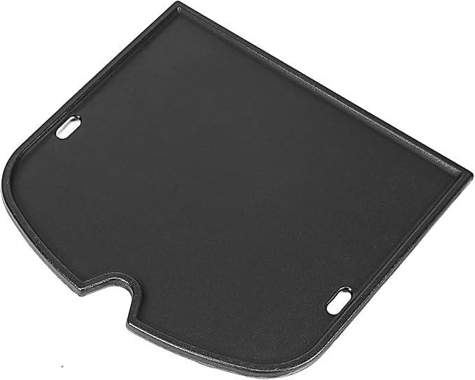 QuliMetal 7034 Cast Iron Griddle for Weber Traveler 9010001 Gas Grill | 13.57 x 12.42 inch cast iron cooking plate for Weber Traveler portable gas grills; replacement for Weber part 7034