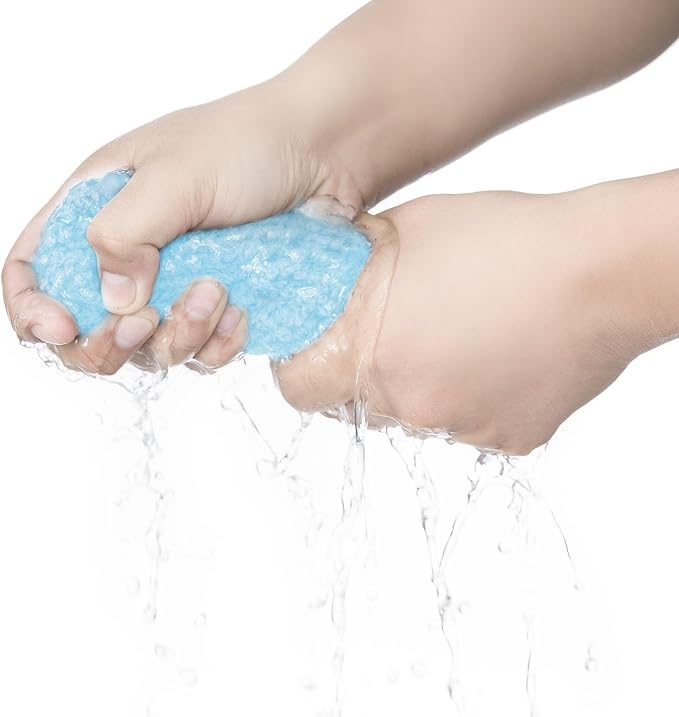 MaopaoBeauty Thicker Hair Drying Towels, Quick Drying Towels for Hair with Button, Super Absorbent Hair Turbans for Wet Hair Long Thick Curly Hair, Soft Hair Drying Towel Wrap, Light Blue