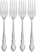 Oneida Dover Fine Flatware Salad Forks, Set of 4 , 18/10 Stainless Steel, Silverware Set, Dishwasher Safe