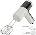 Camic Electric Hand Mixer with 9 Speeds, Powerful Motor, Cordless Hand Mixer with Whisk, Dough Hook and Mixing Rod for Whipping Eggs, Cream, Butter, Jam, Kneading Dough and Blending (White+Black)
