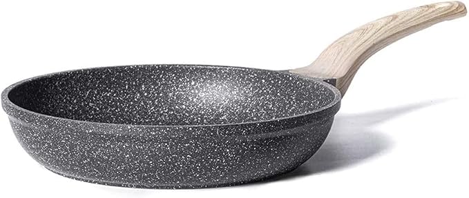 CAROTE Nonstick Frying Pan, 8 Inch Classic Granite Skillet | Kitchen Healthy Non Toxic Stone Cookware, Induction Compatible, Dishwasher & Oven Safe, PFOA Free