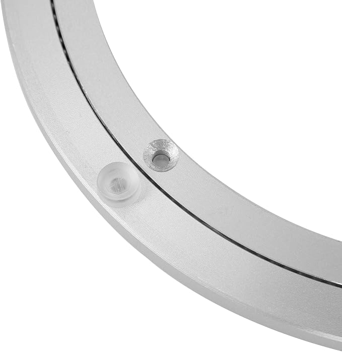 QDiShi 10 Inch Lazy Susan, Heavy Duty Swivel Turntable Aluminum Bearing Metal Rotating Turntable Bearings Swivel Plate Hardware for Dining-Table and Workbench (10 inch)