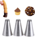 4B French Star Piping Tip Set, 3 Pcs for Shell Borders & Churros