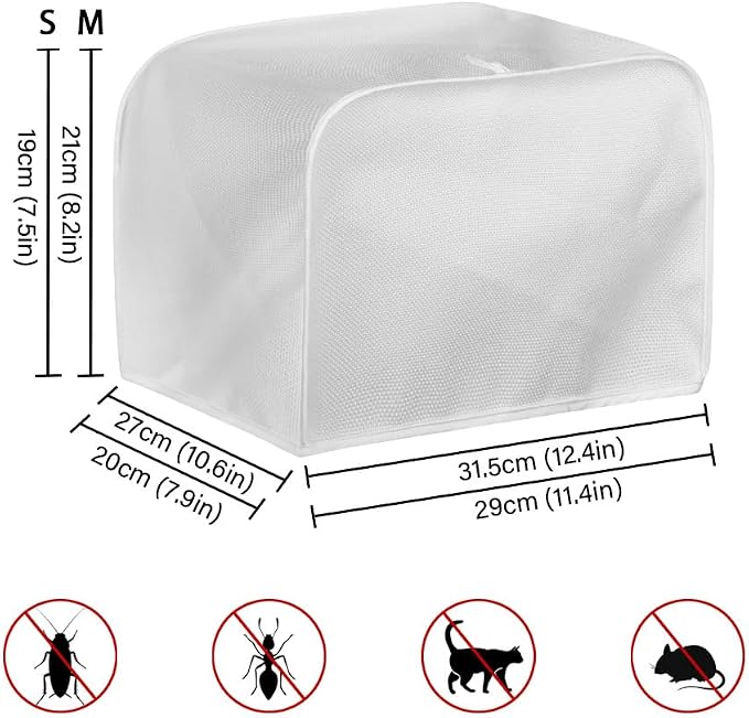 Sparrow Printed Toaster Cover Bakeware Protector, Peach Blossom Print Toaster Oven Cover Washable Small Appliance Covers 4 Slice Kitchen Small Appliance Organizer Bag, M, Green