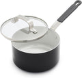 GreenPan x Bobby Flay 1.67QT Ceramic Nonstick Saucepan with Lid, Graphite | PFAS-Free Diamond Ceramic Nonstick Chef Pan, Silicone Handle, Induction & All Stovetop Compatible, Dishwasher and Oven Safe