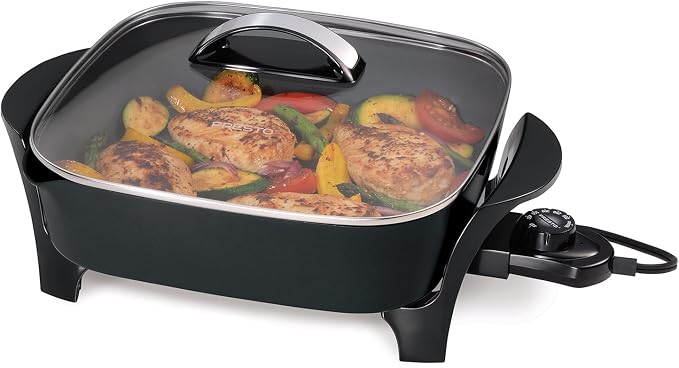 Presto 07117 12-Inch Electric Skillet with Glass Cover