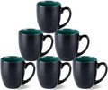 GBhome 16 oz Coffee Mugs Set of 6, Ceramic Coffee Cups- Green