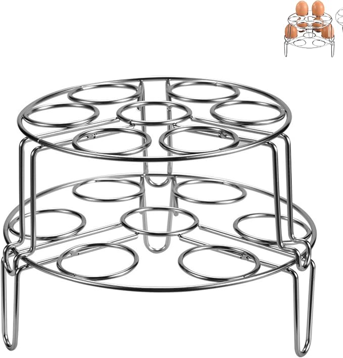 Egg Steamer Rack, Stackable Steaming Holders for Instant Pot Accessories (2 Pack) ﻿