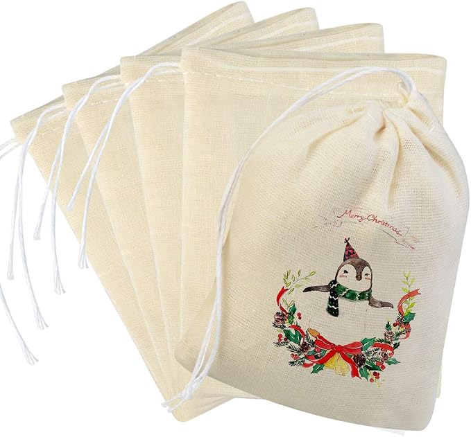 Tayfremn 200Pcs Cotton Drawstring Bags, Reusable Muslin Bag Natural Cotton Bags with Drawstring Produce Bag Bulk Gift Jewelry Pouch for Party Wedding Home Storage, Natural Color (4 x 3 Inches)