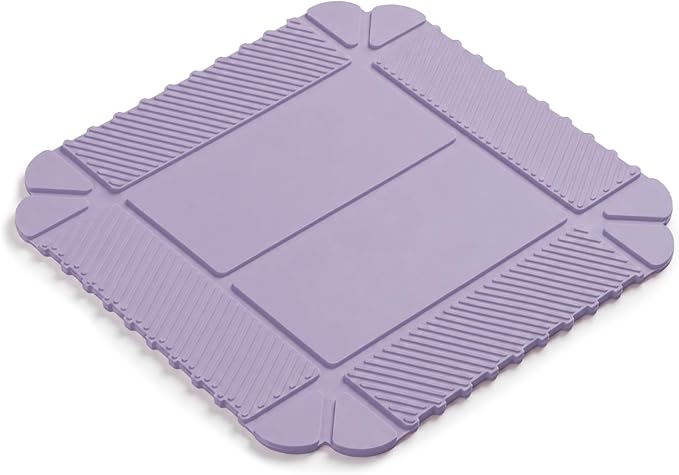 Magnetic Silicone Trivet Mat - Heat Resistant Hot Pad for Hot Dishes, Pots & Pans, Non-Slip Table & Countertop Protector (Purple)
