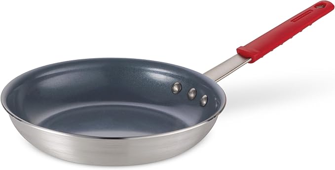 Tramontina Professional 10-Inch Ceramic Non Stick Frying Pan | Heavy-Gauge Aluminum Skillet with Ceramic Nonstick Coating, Dishwasher and Oven Safe, Gray, Made in Brazil