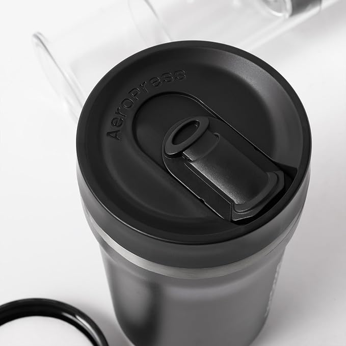 AeroPress Go Plus Portable Coffee Maker Kit, Black | Small, Travel, Camping & Office, All-in-One French Press, Pour-Over & Espresso Style Manual Brewer