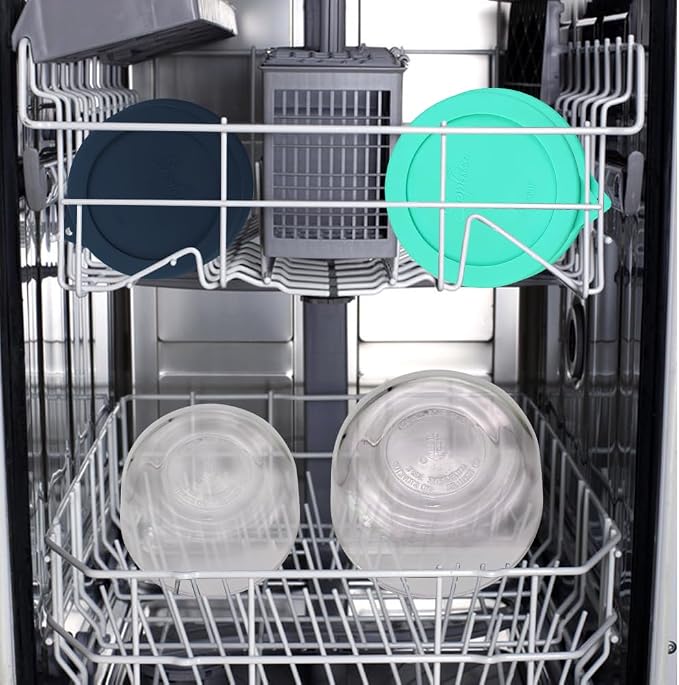 SOPHICO 2 &4cup Silicone Replacement Lids for Pyrex Glass Bowls 7200&7201PC | Food Grade Silicone, Leakproof、Airtight Lids, Dishwasher Microwave Safe