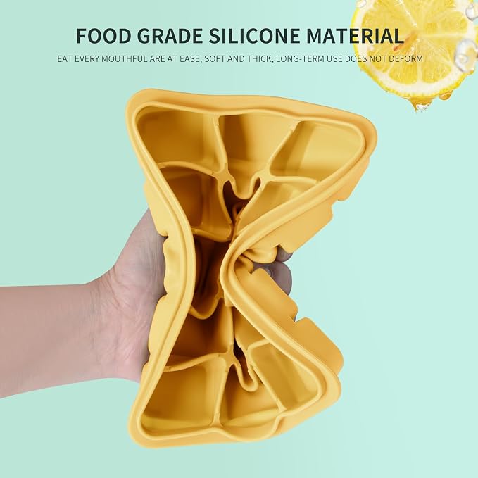 Tvmania Ice Cube Trays Set of 2, 15-Cube Silicone Molds with Removable Lids | Stackable, easy release, BPA-free, reusable, for freezer and whiskey