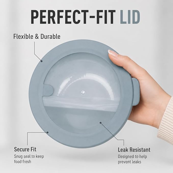 Pera Airtight Mixing Bowls with Lids, 8-Piece BPA-Free Nesting Prep Bowl Set for Kitchen & Food Prep, Large 4200ml Capacity, Microwave & Dishwasher Safe