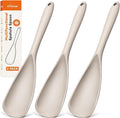 3 PACK Silicone Cooking Spatula & Spoon for Nonstick Cookware | Multifunction Spoonula for Baking, Cooking, Serving, Mixing, Stirring, Scoop, Scrape - One-Piece Formed, Dishwasher Safe