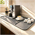 Caketime 2 In 1 Silicone Coffee Bar Mat Accessories Detachable Dish Drying Rug Rack Stone for Kitchen Counter Home Household Apartment Office Essentials Barista Espresso Machine Drainer Must Have