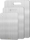 3pcs Stainless Steel Cutting Board Cutting Boards for Kitchen, Upgrade Double Sided Board, Thick Cutting Board for Home Kitchen Cooking
