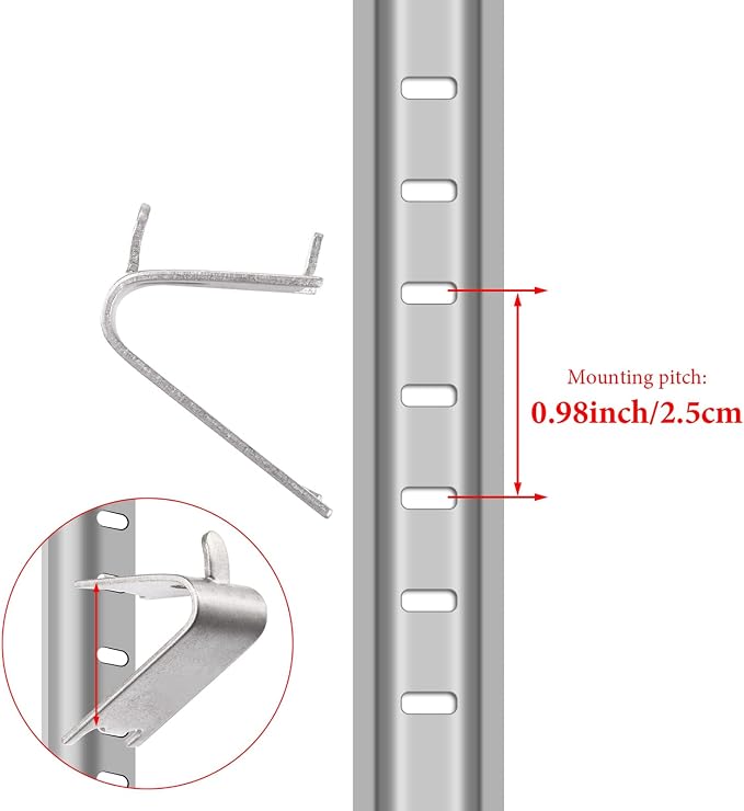 Hotop 32 Pieces 920158 Refrigerator Shelf Clips Freezer Rack Buckles | Commercial Replacement for Fridge Support, Compatible Cooler Clips, Metal Buckles Freezer Racks, Fits Model 920158 Parts