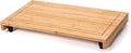 Bamboo Stovetop Cover&Countertop Cutting Board with Adjustable Legs, Dual-purpose Chopping Board for Electric Stove Burner, Workspace Block Cover for RV Camping Camper Gas