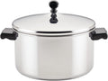 Farberware Classic Stainless Steel Stockpot with Lid, 6-Quart | Durable Stainless Steel Construction For Stocks, Soups And Boiling Pasta, Dishwasher Safe, Everyday Cooking