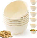 6 Pcs 24 oz Unbreakable Cereal Bowls, The color of rice