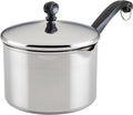 Farberware Classic Series Stainless Steel Straining Sauce Pan with Lid, 3-Quart Sauce Pan With Pour Spout