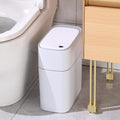 3.5 Gal Rechargeable Motion Sensor Bathroom Trash Can with Lid, Bag Suction | Water-resistant design, automatic liner suction and hands-free opening for bathrooms, bedrooms, kitchens and offices