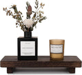 Wood Bathroom Tray Farmhouse Decor Kitchen Soap Holder, 10"x4.5" Drak Brown | Waterproof, Lightweight, Easy Clean, Small Wooden Riser Pedestal Stand Accessories for Office Desk, Vanity, Counter, Sink