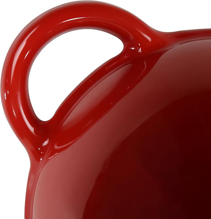 Crucible Cookware Enameled Cast Iron Bread Pan Dutch oven with Lid and Loop Handles - Red – Oven Safe Form for Baking and Cooking, Artisan Bread Kit - Loaf Pan