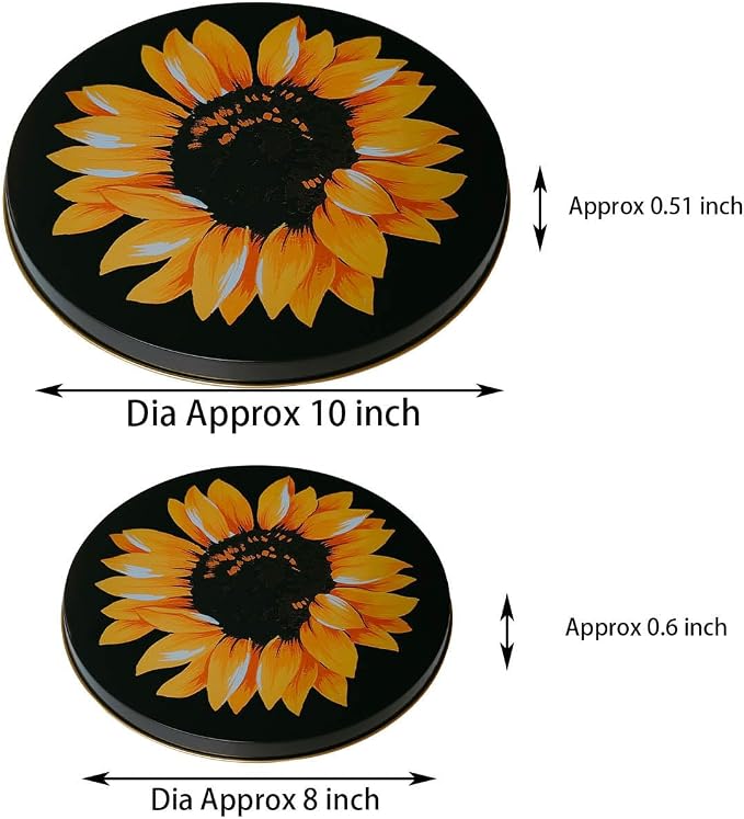 Kerixi Electric Stove Burner Covers Range Top For Expanding Counter Space Stovetop Decor (Sunflower)