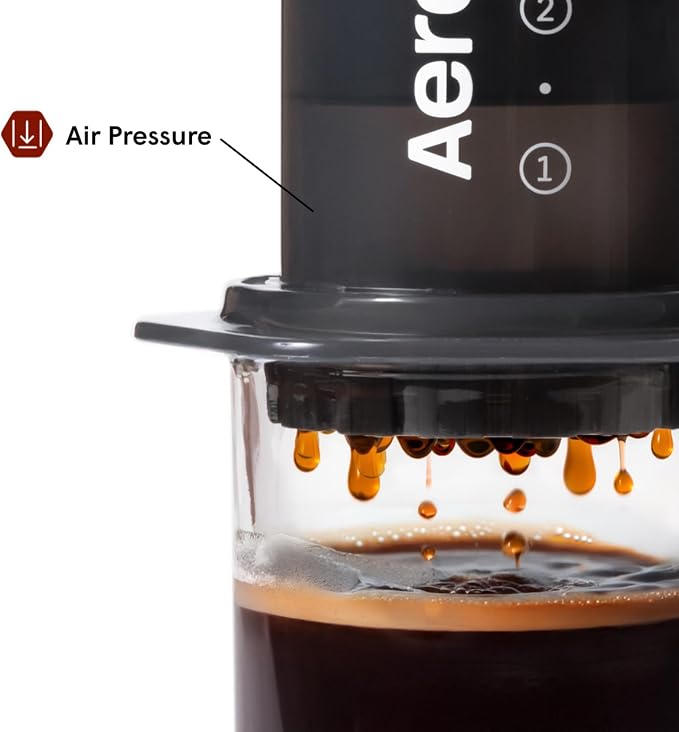 AeroPress Original Coffee Press, French Press, Pour-Over & Espresso Style | All-in-One Manual Coffee Maker, 2-Minute Brew, Less Bitterness, More Flavor, Portable, Travel & Camping