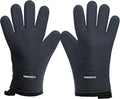 KITCHEN PERFECTION XL Silicone Smoker Oven Gloves-Extreme Heat Resistant BBQ Gloves-Handle Hot Food Right on Your Grill Fryer&Pit|Waterproof Grilling Cooking Baking Mitts|Superior Value Set+3 Bonuses | Waterproof, 5-Finger Design For A Better Grip, for...