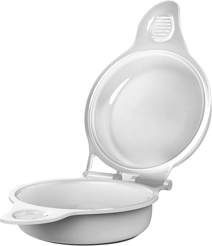 Chef Buddy Microwave Egg Maker, Healthy Breakfast Cooking Utensil | Kitchen Essentials, Easy to Make, Holds Up to Two Eggs and Cooks in 45 Seconds