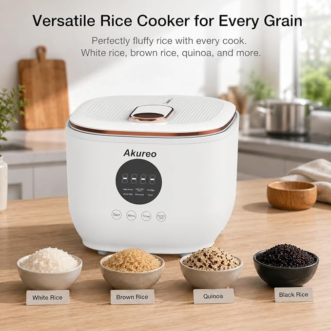 3L Healthy Low Carb Rice Cooker, Low Sugar Digital Steamer,Porridge,Soup,Quick Rice,White Rice,Stainless Steel Filter Basket，5 Cooking Functions,24H Timer & Auto Keep Warm | Healthy Low-Sugar Rice Family Capacity diabetic rice cooker for parents senior...