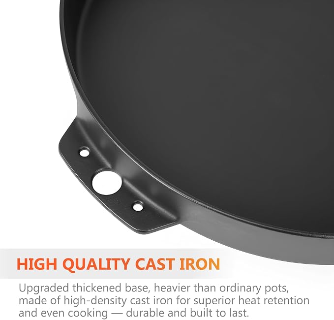 Upgraded 7421 Gourmet BBQ System Griddle for Weber 22 inch Charcoal Grills | Cast Iron Griddle Weber Original Kettle Premium Smokers, Performer Premium Grill