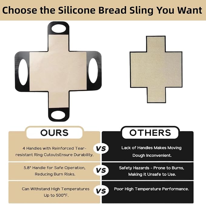 9x5 Loaf Pan Liners Silicone Bread Sling, Silicone Sourdough Bread Loaf Pan