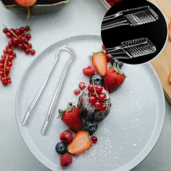 12 Pcs Plastic Ice Tongs and Scoops Mini Kitchen Tongs Utility and Kitchen Scoops Ice Shovel Scoop Ice Cube Buffet Scoop for Cocktail Whiskey Tea Party Candy Dessert Buffet